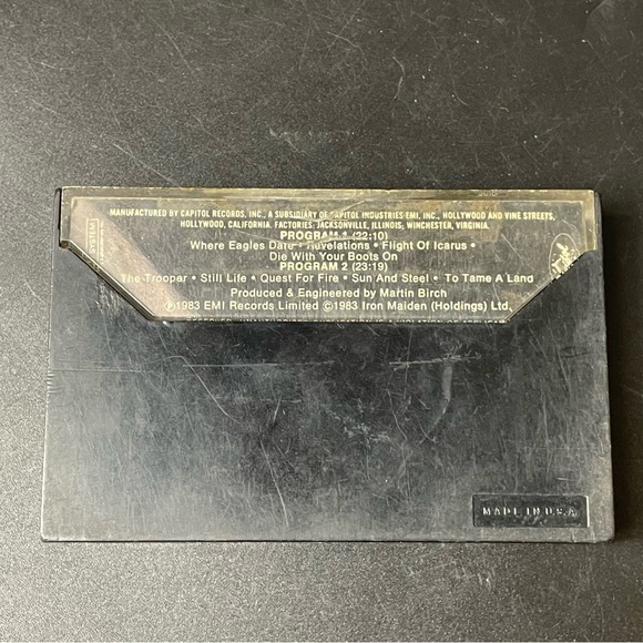 Iron Maiden Piece Of Mind Cassette Tape 1983 Expanded Dynamic Range Vintage Rock - Picture 4 of 4